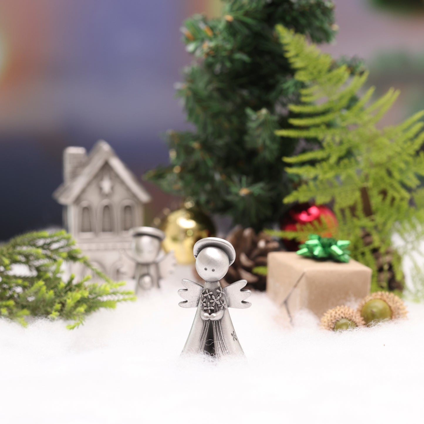 Freshly Picked Angel With Flowers (Pewter)