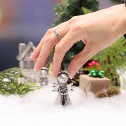 Freshly Picked Angel With Flowers (Pewter)