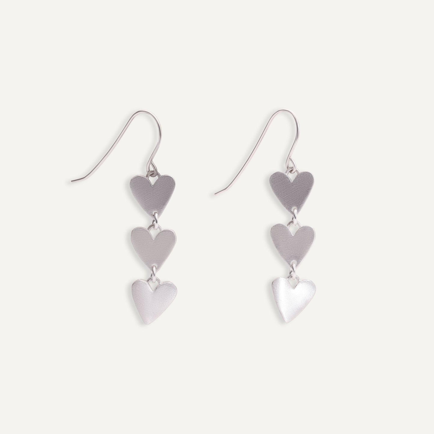 Happy Heart Earrings (Sterling Silver)