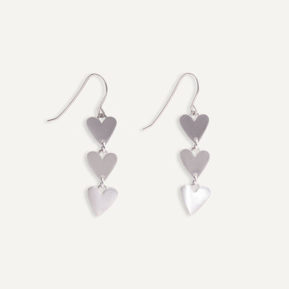 Happy Heart Earrings (Sterling Silver)