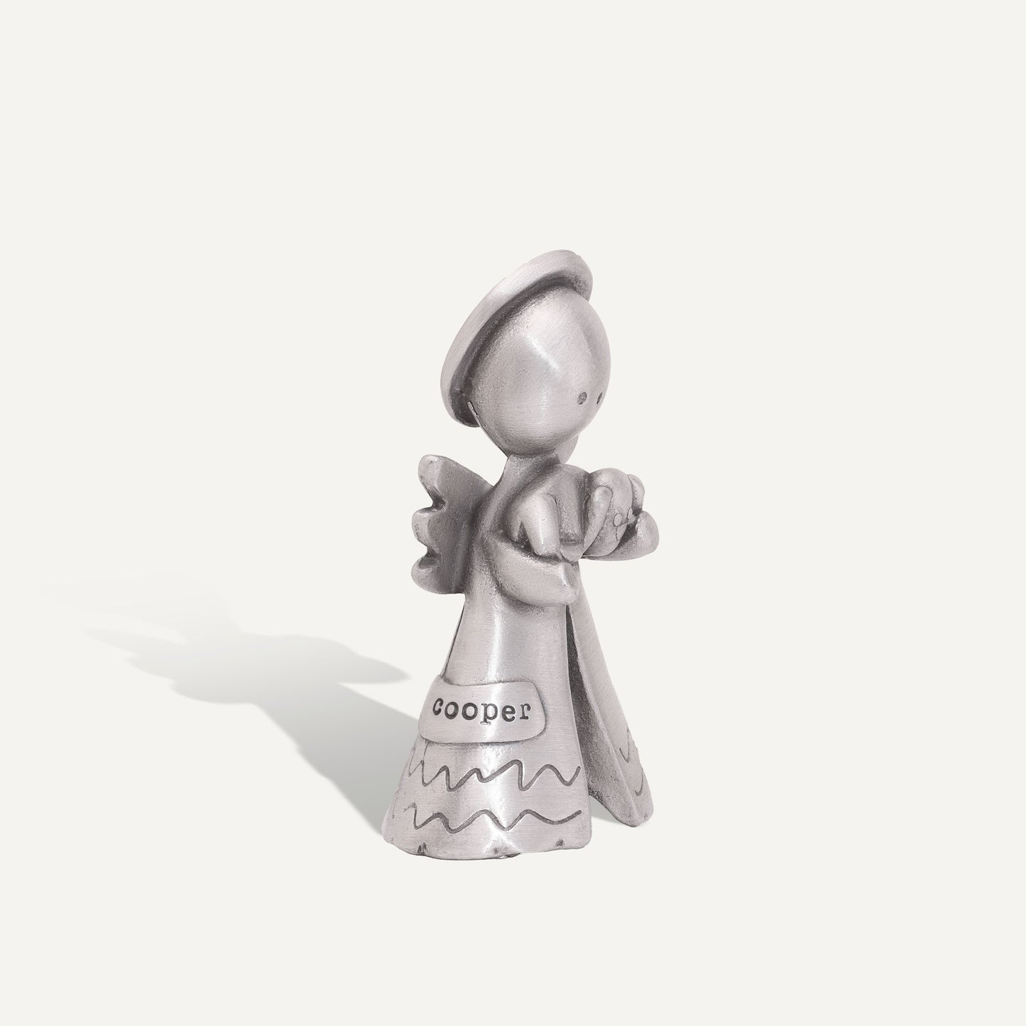 Personalized Safely Held Angel With Dog (Pewter)