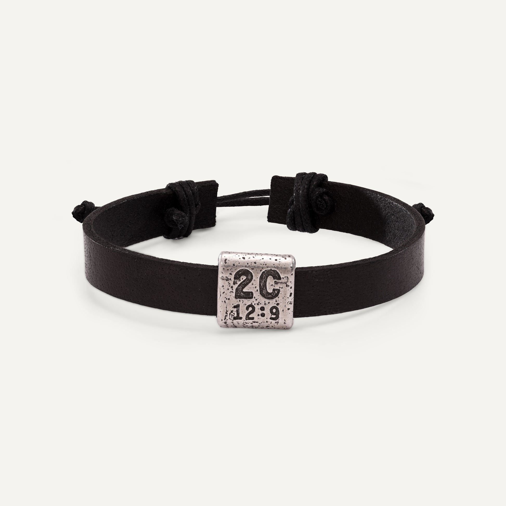 Equitable Leather Verse Bracelet (Black, Pewter) - Lisa Leonard Designs
