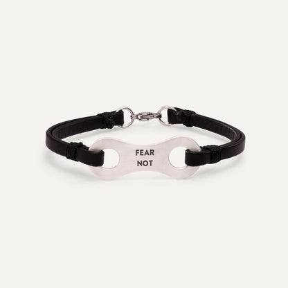 Linked Together Leather Bracelet (Black)