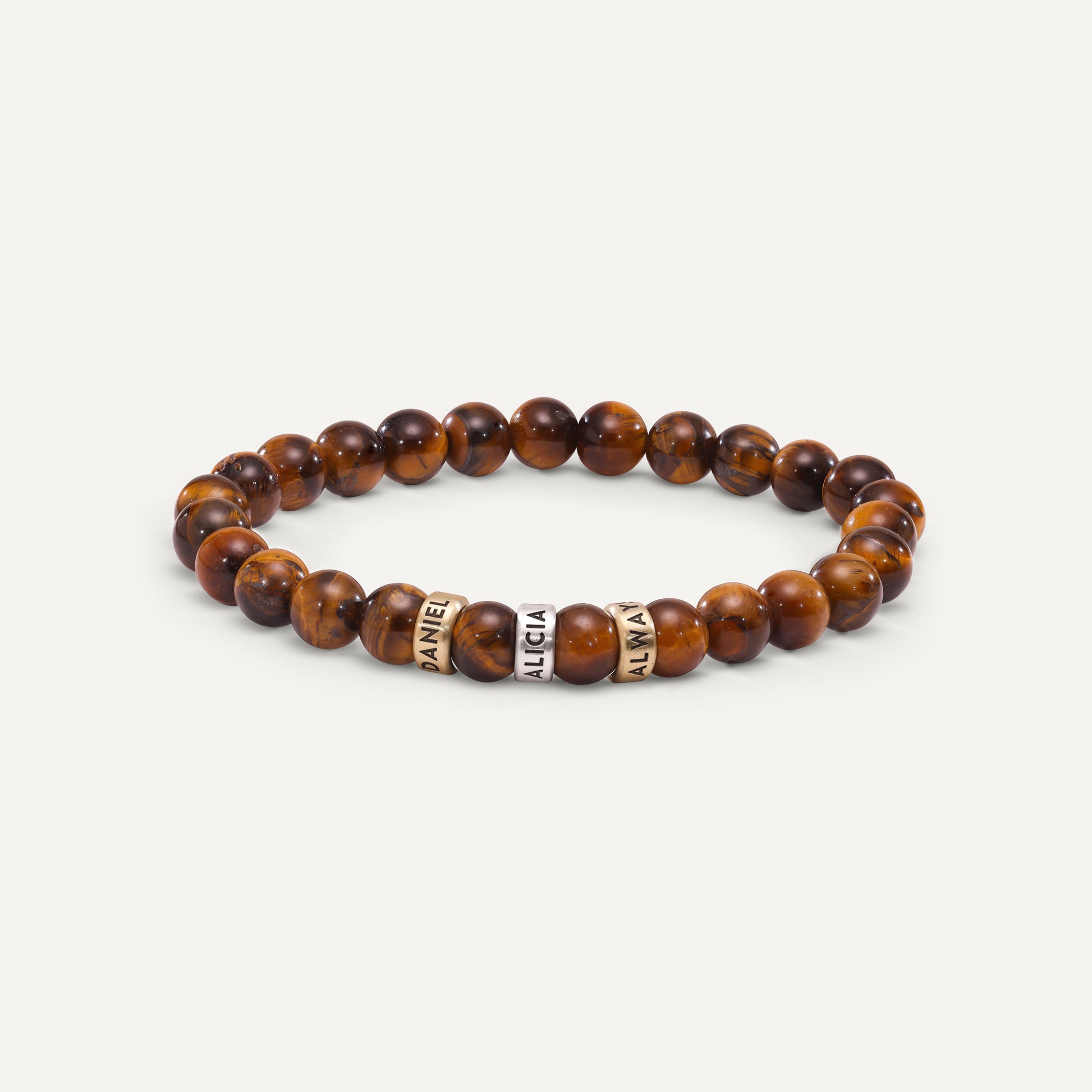 Tiger Eye Beaded Name Bracelet - Lisa Leonard Designs