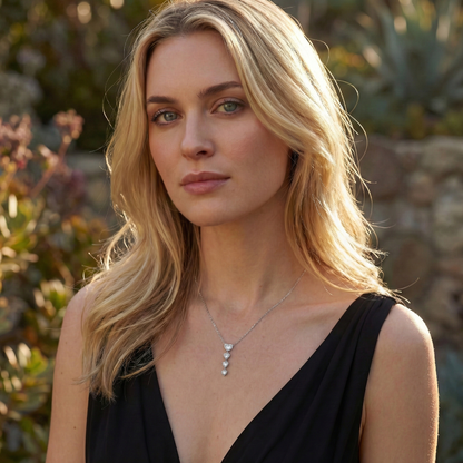 Diamond Glimmer Heart Necklace (Sterling Silver)