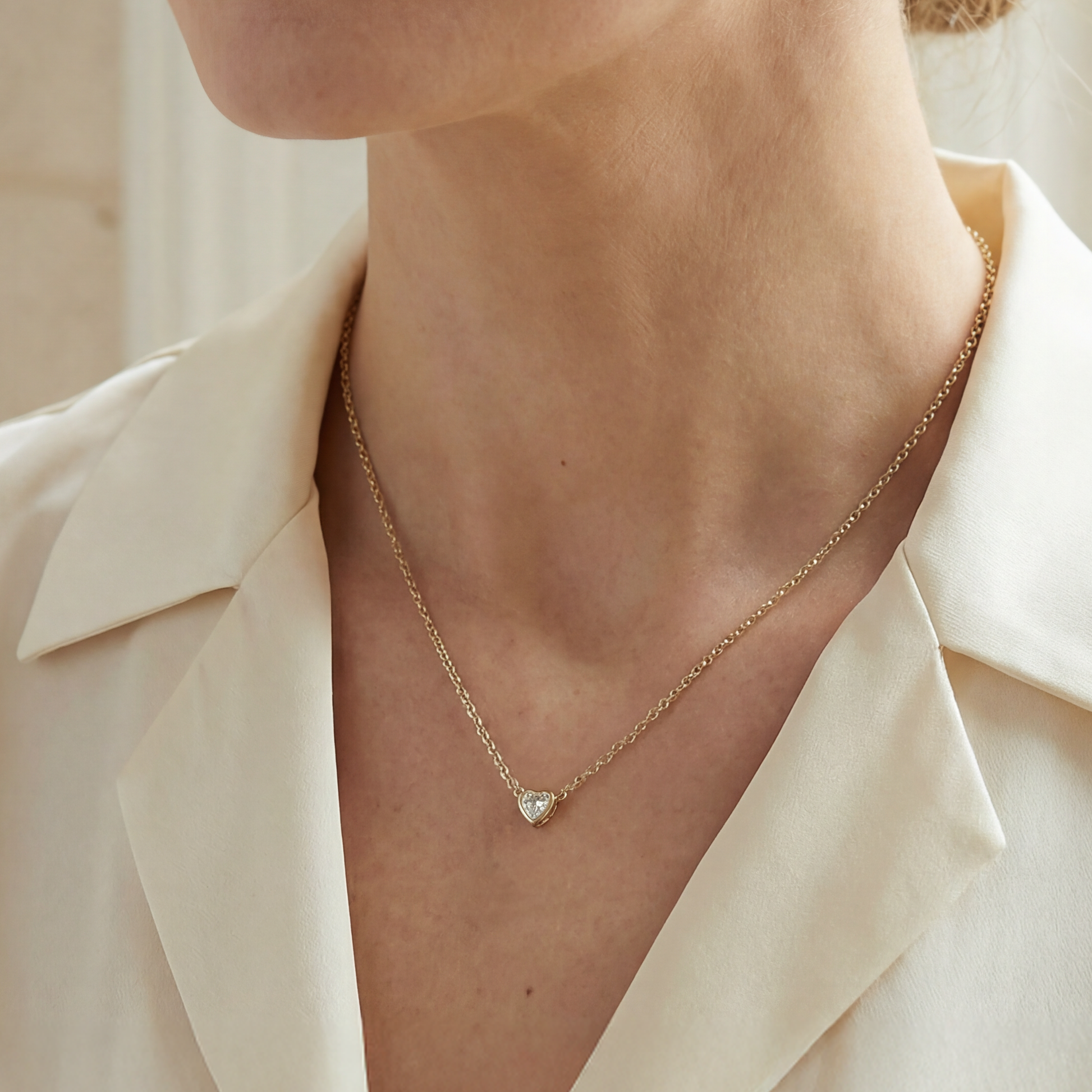 Diamond Glimmer Heart Pendant Necklace (14K Solid Gold) - Lisa Leonard Designs