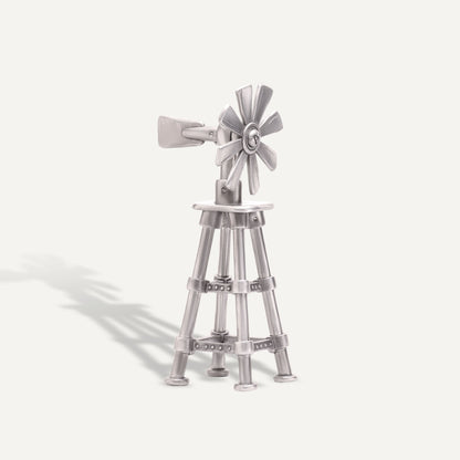 Working Windmill Winter Wonderland (Pewter)