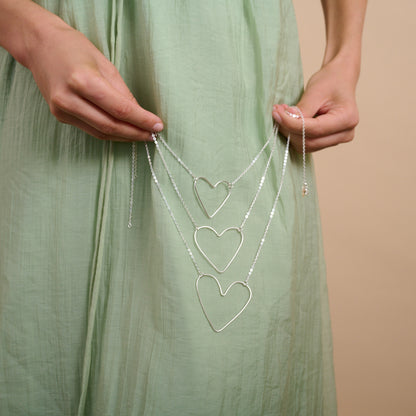 Peaceful Heart Necklace (Sterling Silver)