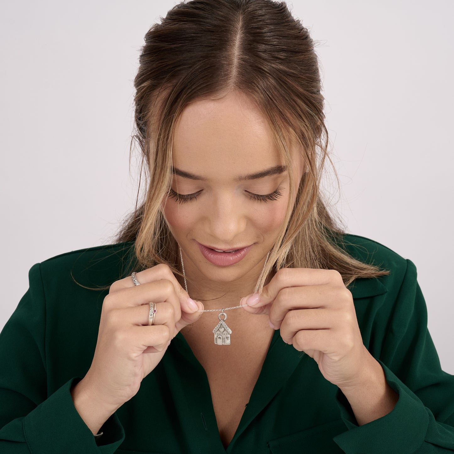 Gingerbread House Necklace (Pewter)