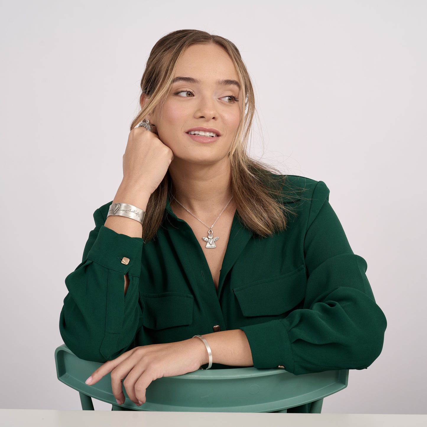 Angel Of Love Necklace (Pewter)