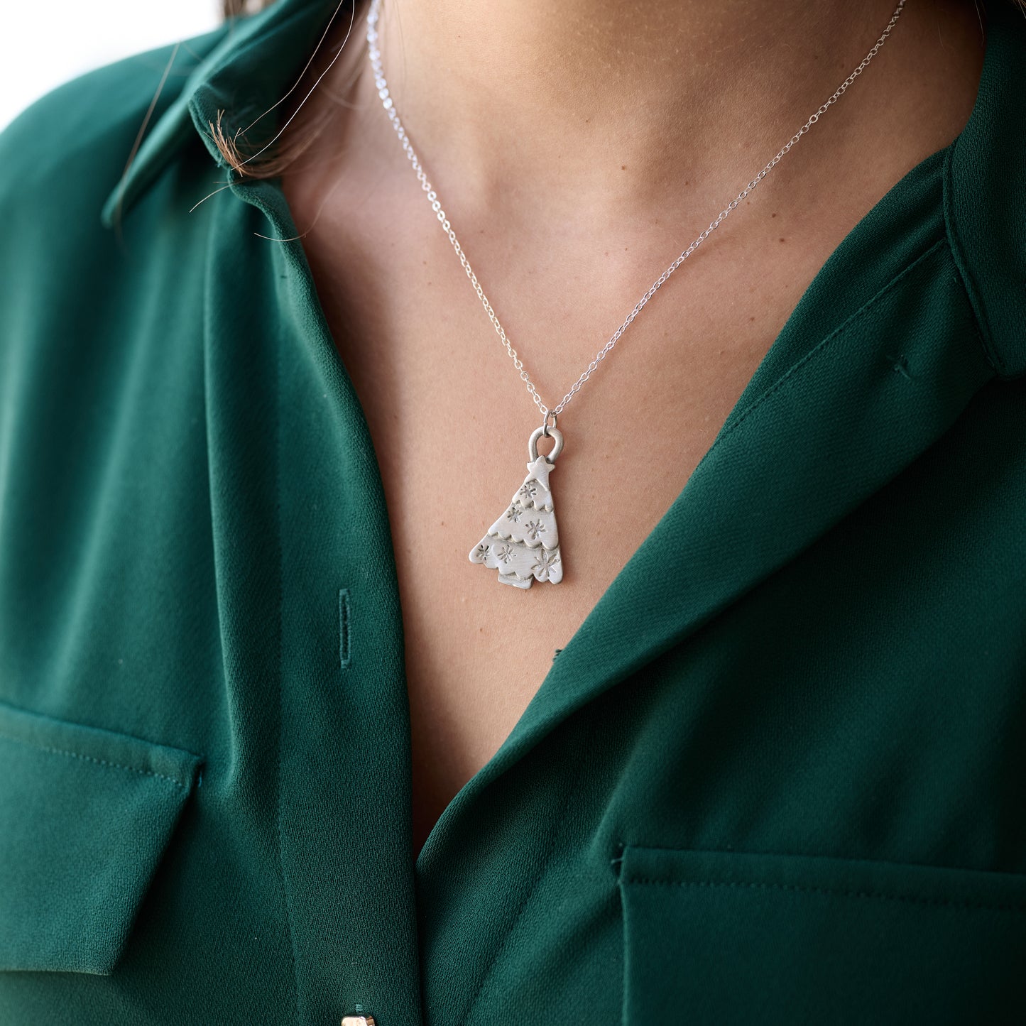 Whimsical Tree Necklace (Pewter)