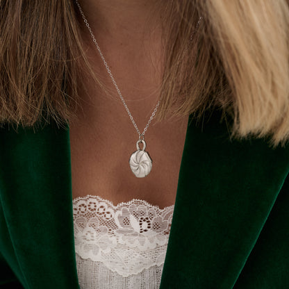 Peppermint Candy Necklace (Pewter)
