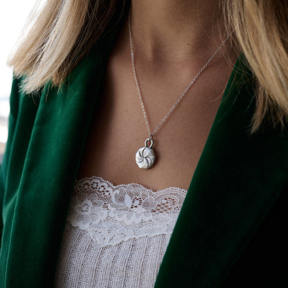 Peppermint Candy Necklace (Pewter)