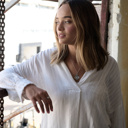 Vintage Ornament Necklace (Pewter)