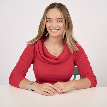 Christmas Bulb Necklace (Pewter)