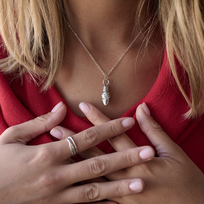Christmas Bulb Necklace (Pewter)