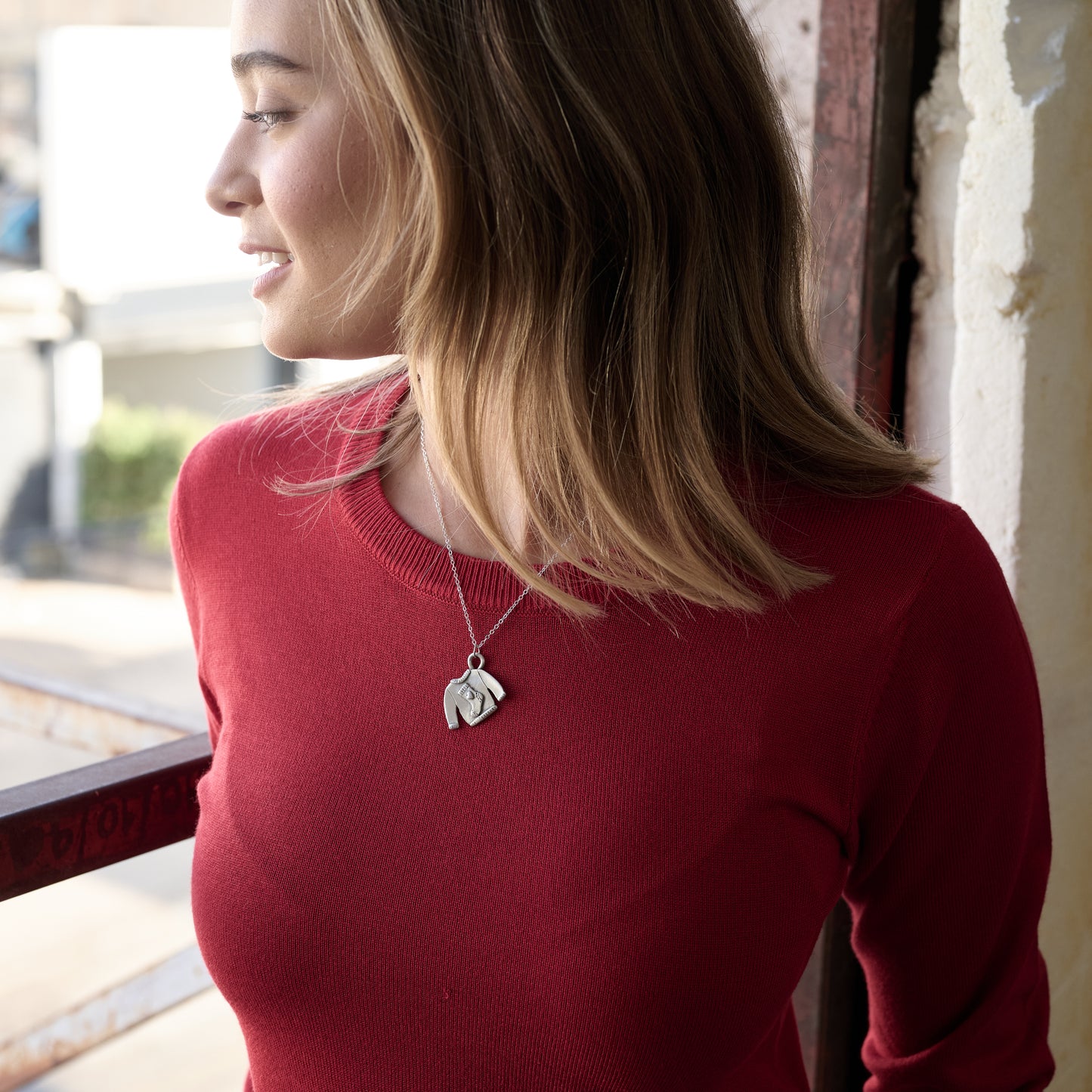 Woolen Sweater Necklace (Pewter)