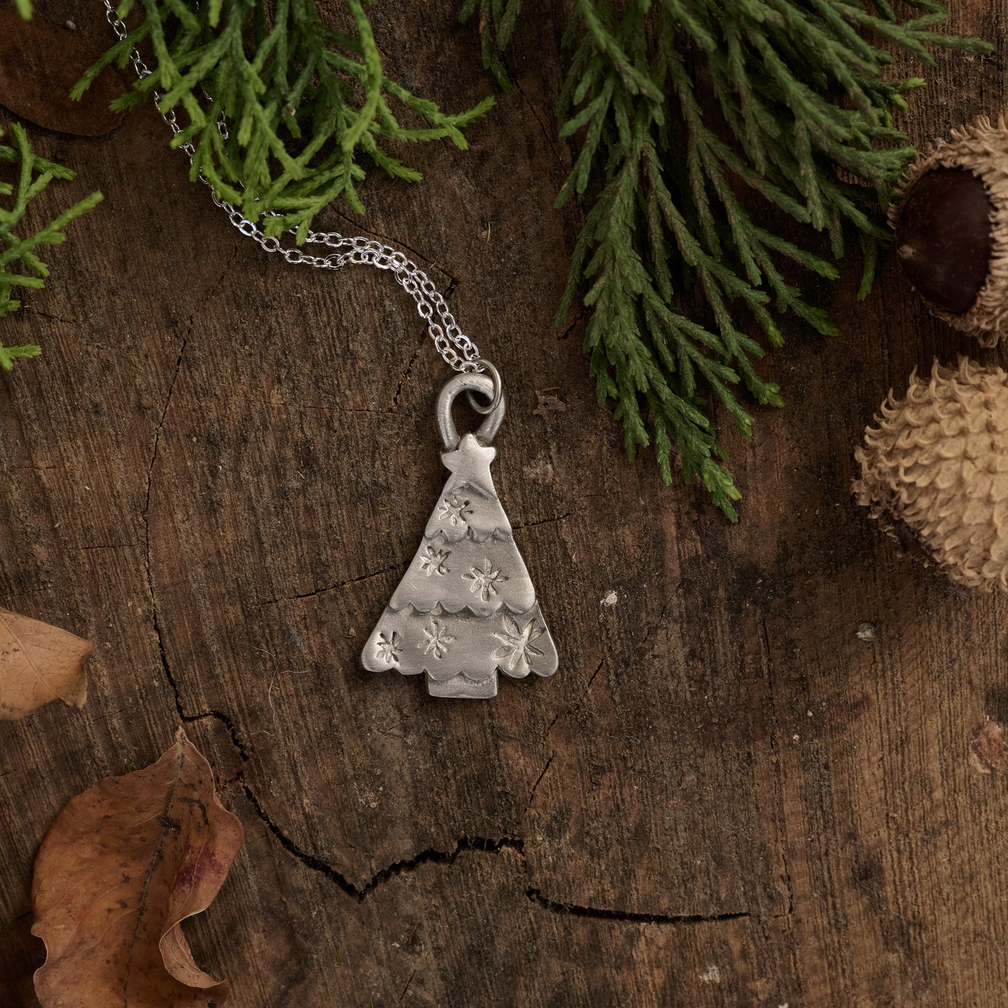Whimsical Tree Necklace (Pewter)