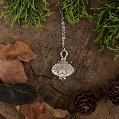 Vintage Ornament Necklace (Pewter)