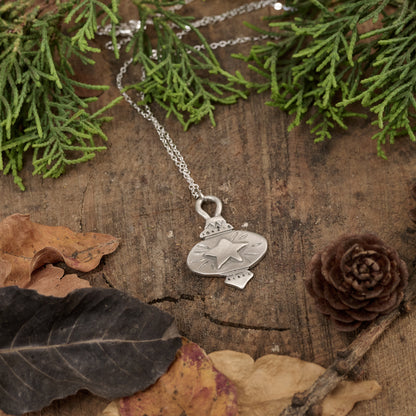 Vintage Ornament Necklace (Pewter)