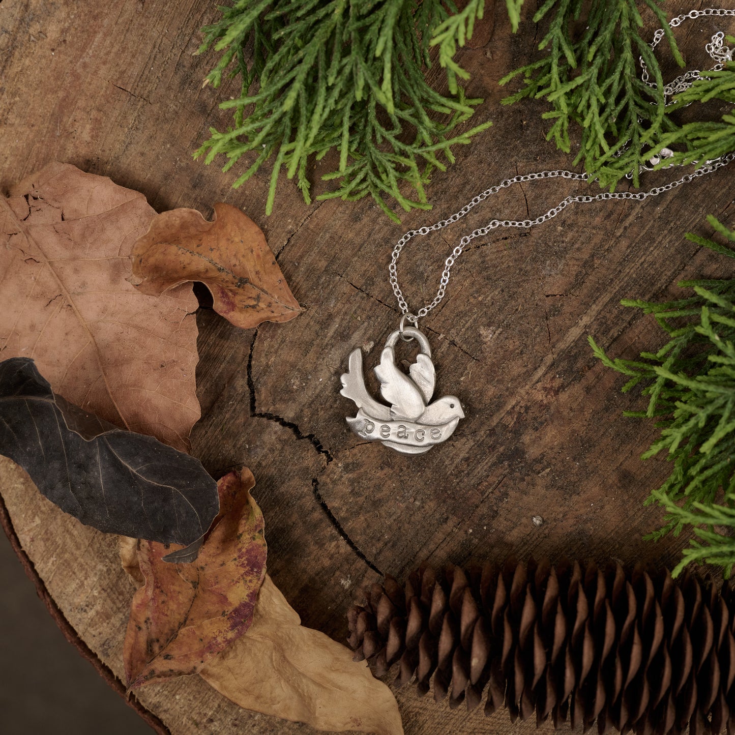 Bird Of Peace Necklace (Pewter)