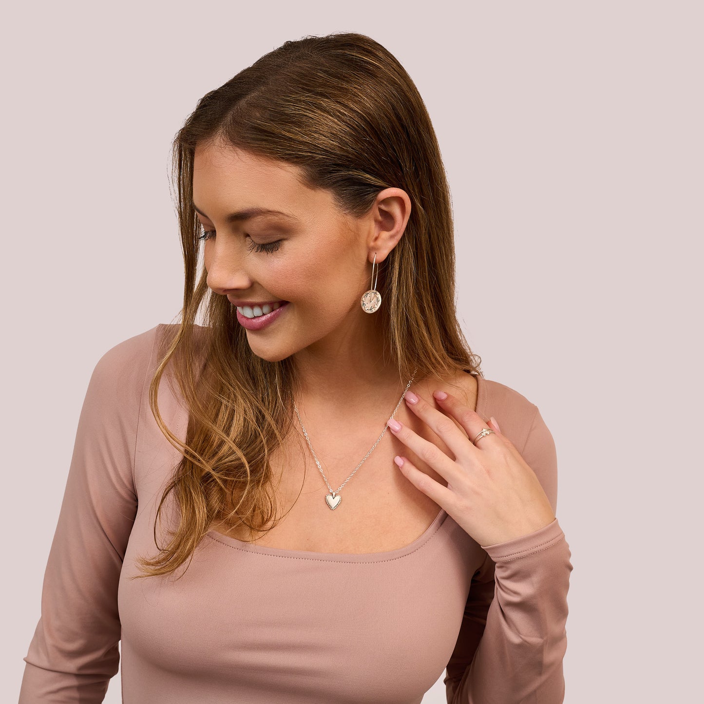 Beloved Button Earrings (Sterling Silver)