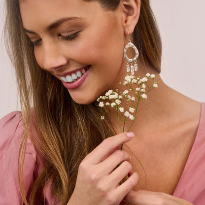 Boho Botanical Earrings (Sterling Silver)