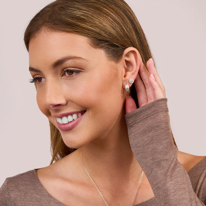 Spark Of Nature Classic Hoop Earrings (Sterling Silver)