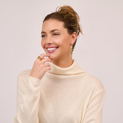 Happy Heart Earrings (Gold Plated)