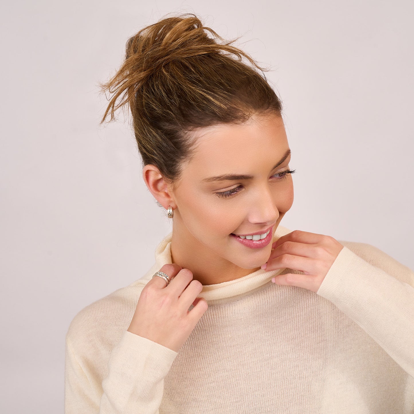 Spark Of Faith Classic Hoop Earrings (Sterling Silver)