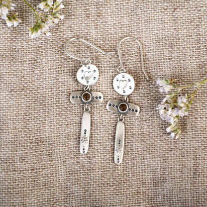 Hopeful Hearts Drop Earrrings (Sterling Silver)