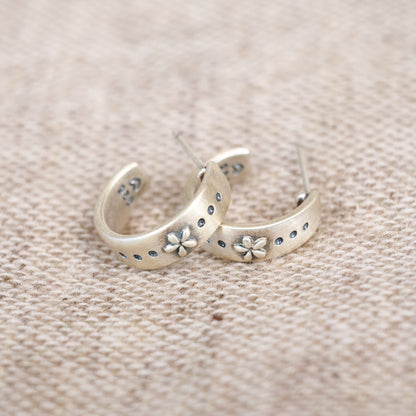 Spark Of Nature Classic Hoop Earrings (Sterling Silver)