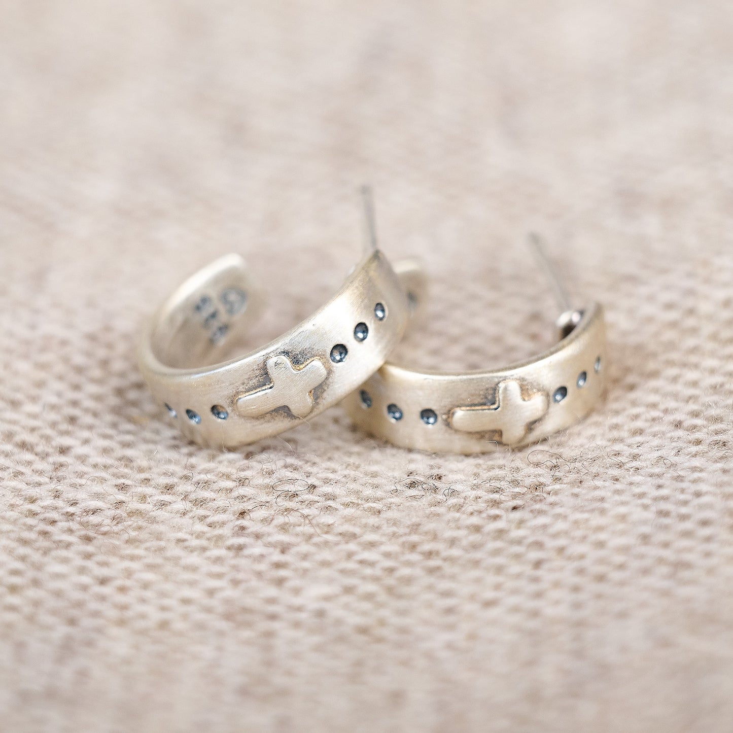 Spark Of Faith Classic Hoop Earrings (Sterling Silver)