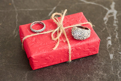 Vintage Florals Stacking Ring  (Sterling Silver)