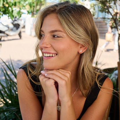 Swarovski Sparkle Star Earrings (9K Solid Gold)