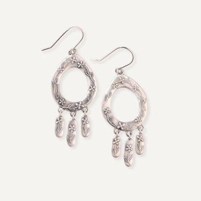Boho Botanical Earrings (Sterling Silver)