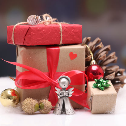 Safely Held Angel With Dog (Pewter)