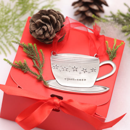 Cozy Cup Ornament (Pewter)