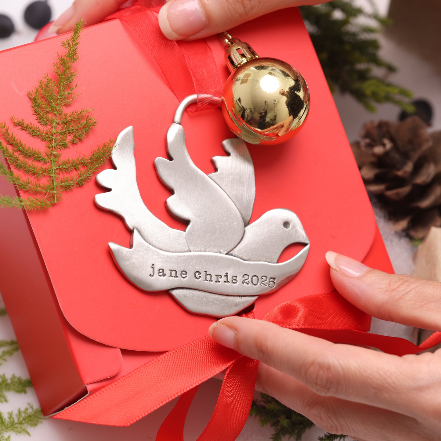 Bird Of Peace Ornament (Pewter)