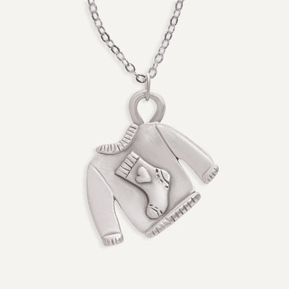 Woolen Sweater Necklace (Pewter)