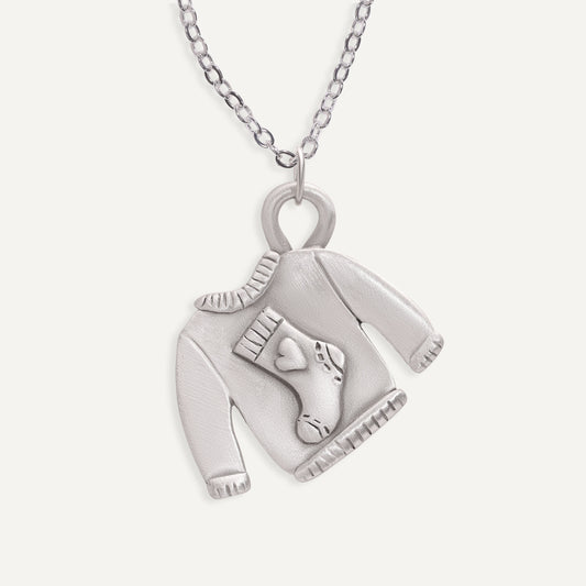 Woolen Sweater Necklace (Pewter)