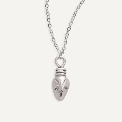Christmas Bulb Necklace (Pewter)