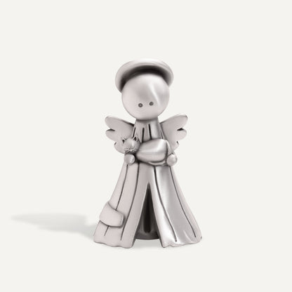 Safely Held Angel With Cat (Pewter)