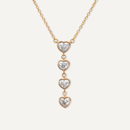 Diamond Glimmer Heart Necklace (14K Solid Gold)