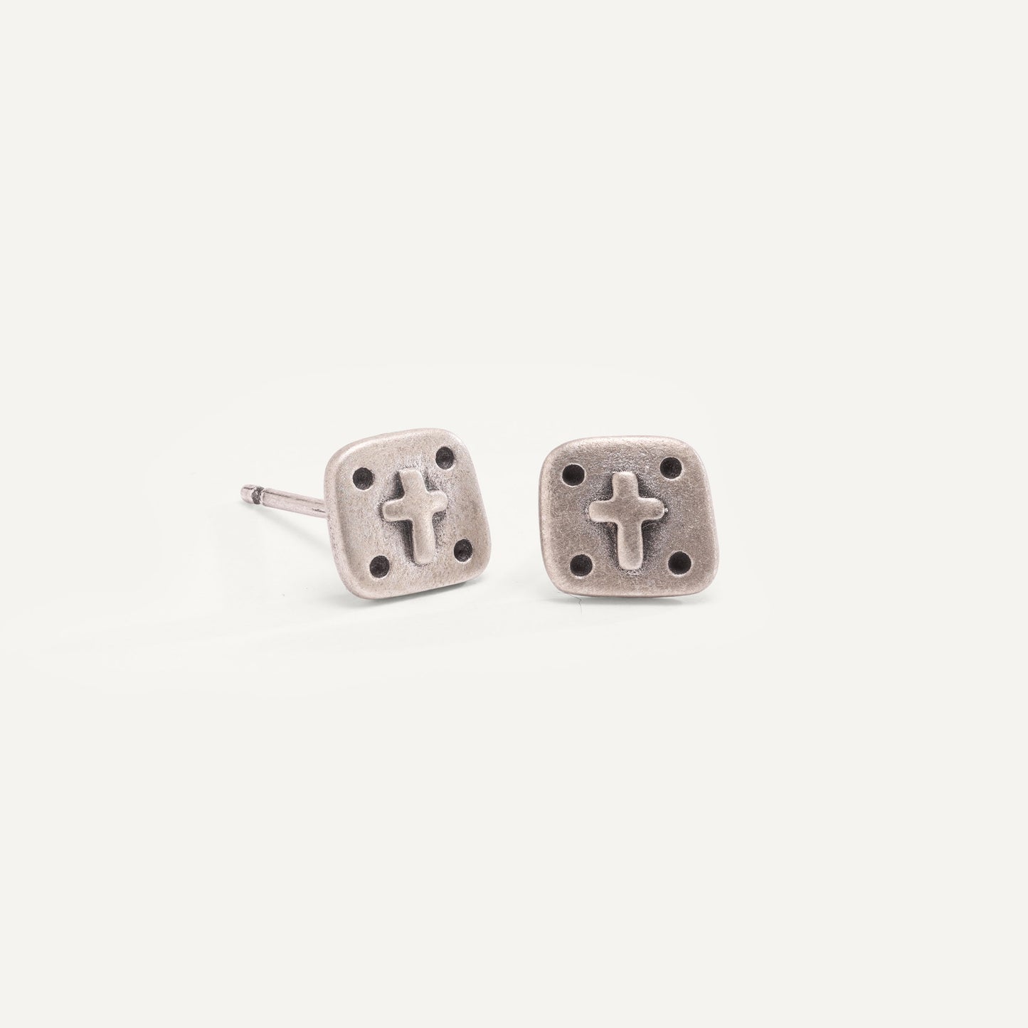 Faith Over Fear Stud Earrings (Sterling Silver)