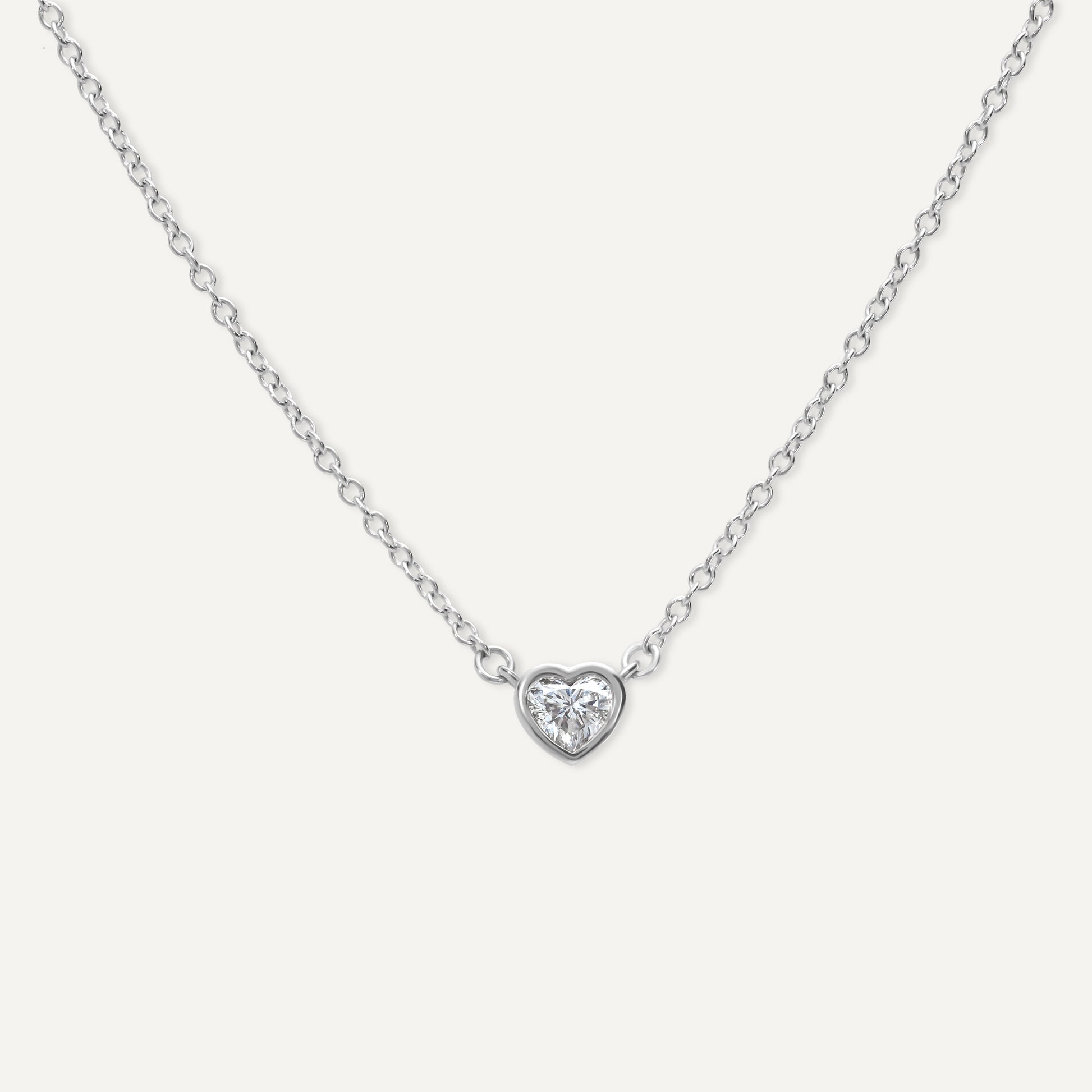 Diamond Glimmer Heart Pendant Necklace (Sterling Silver) - Lisa Leonard Designs