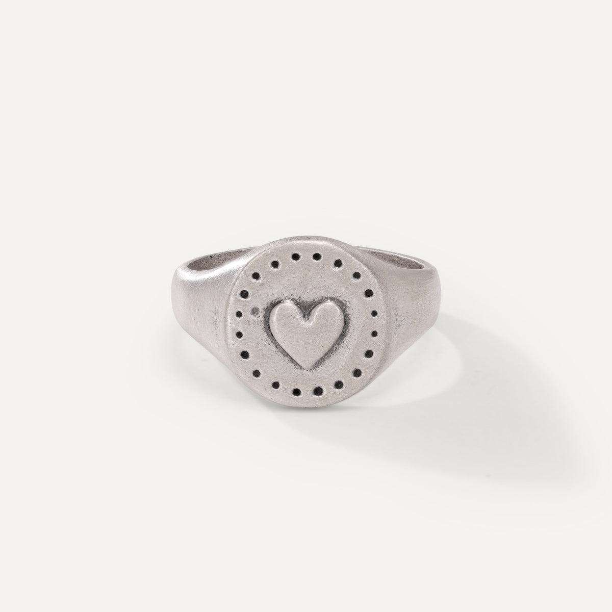 Sealed with a Heart Signet Ring (Sterling Silver)