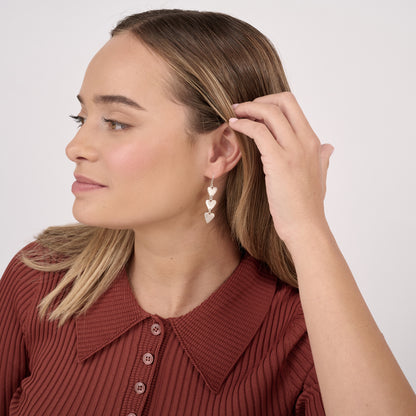 Happy Heart Earrings (Sterling Silver)