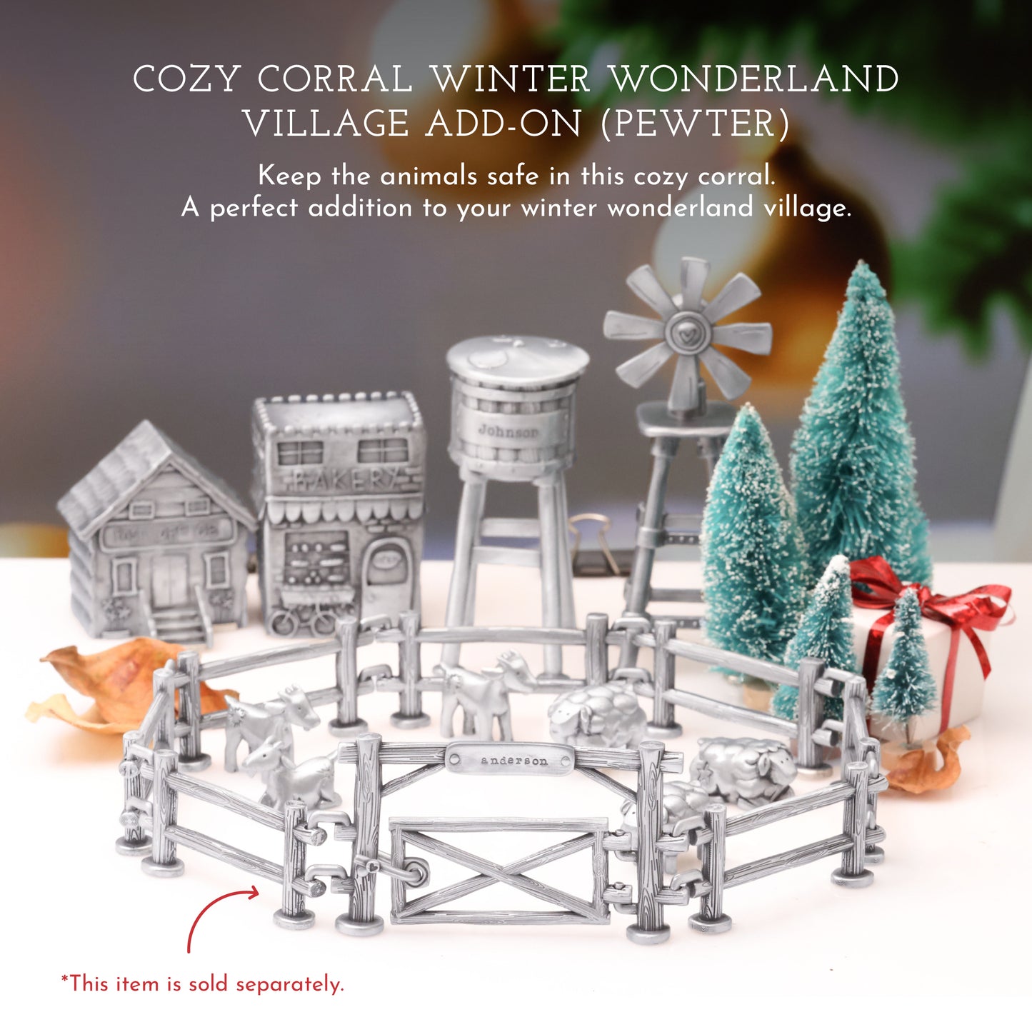 Extra Animal Nativity Figurine Set (Pewter)