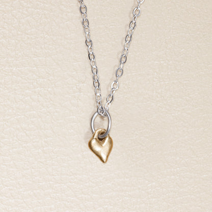 One Little Heart Necklace (Brass)